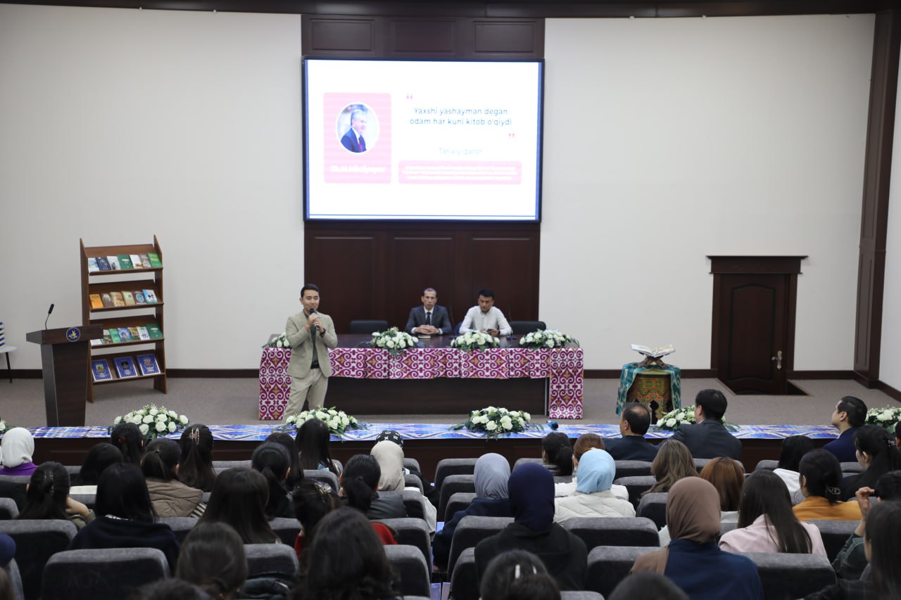 A creative meeting with Sirojiddin Olimov, the founder of the "Mutolaa" project, was held at the Kamoliddin Behzod National Institute of Art and Design!