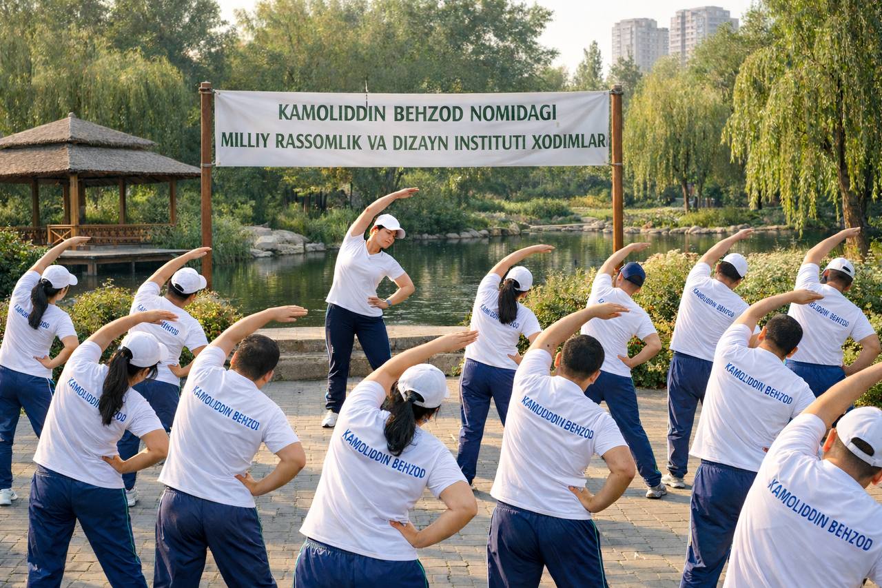 Sog‘lom turmush tarzini shakllantirish hamda xodimlar o‘rtasida sport va jismoniy faollikni keng targ‘ib qilish maqsadida Kamoliddin Behzod nomidagi Milliy rassomlik va dizayn institutida muntazam sport mashg‘ulotlari yo‘lga qo‘yilmoqda.