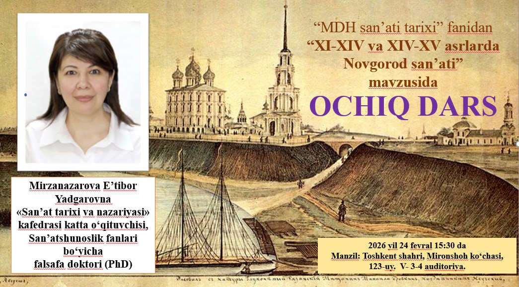 Старший преподаватель кафедры «История и теория искусства» Национального института искусства и дизайна имени Камолиддина Бехзода, доктор философии (PhD) в области истории искусства.